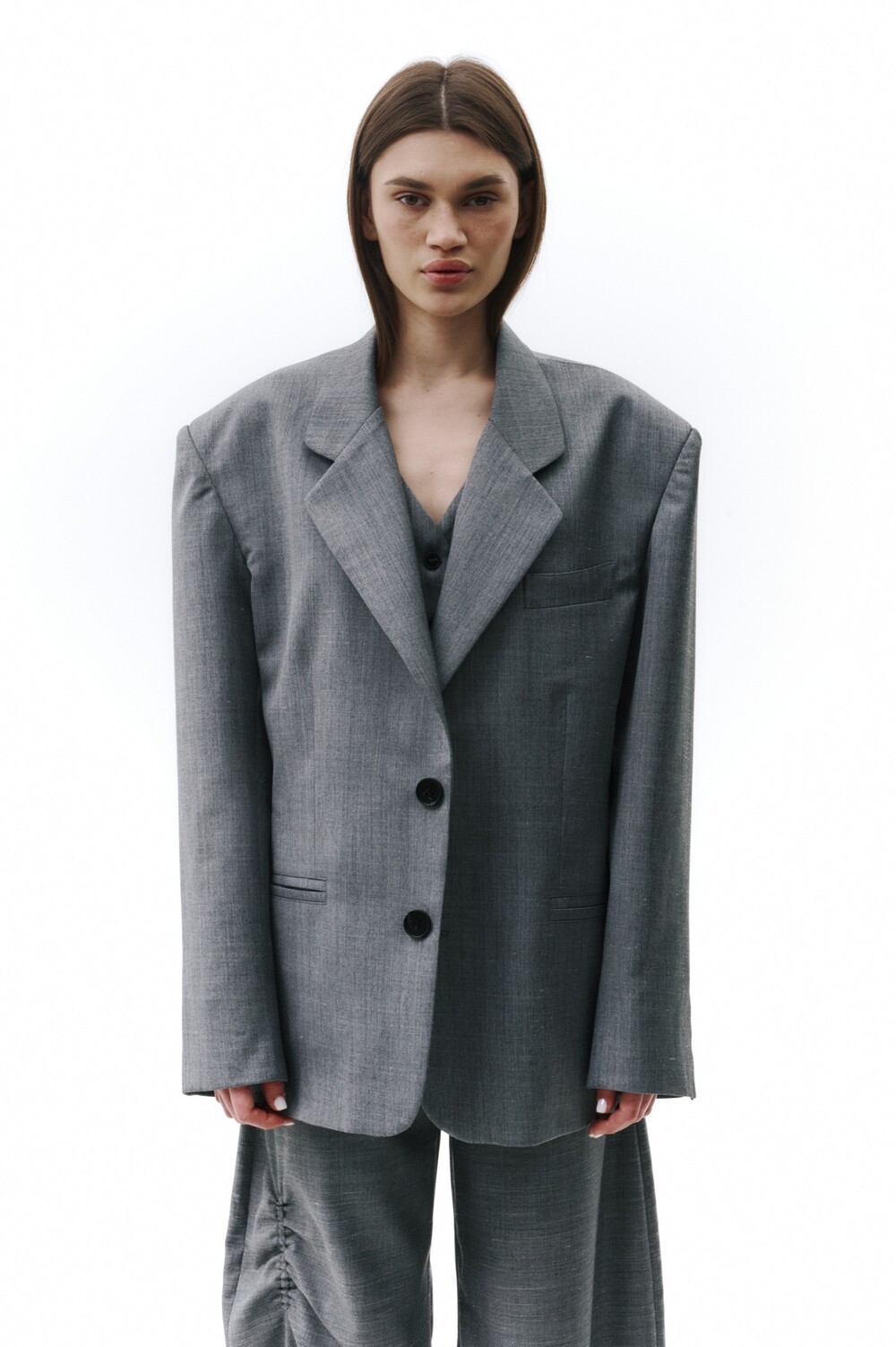 Single-breasted jacket gray